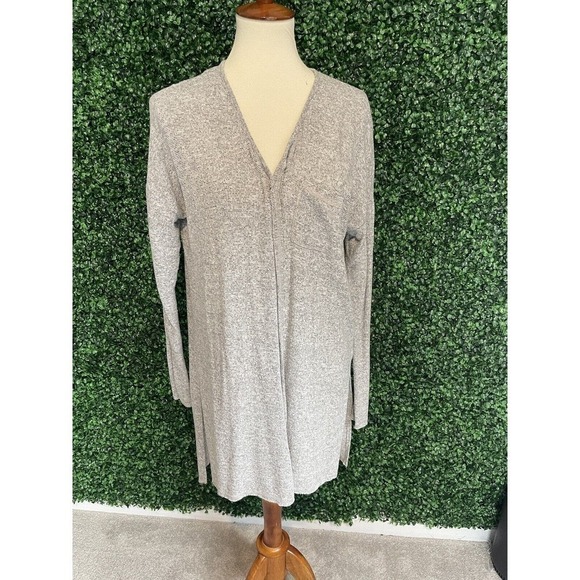 Hem & Thread Gray Open Front Cardigan Womens Size Large - Picture 14 of 15